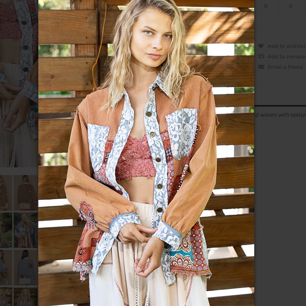 Pol Multicolor Patchwork Button Down Shirt - image 6